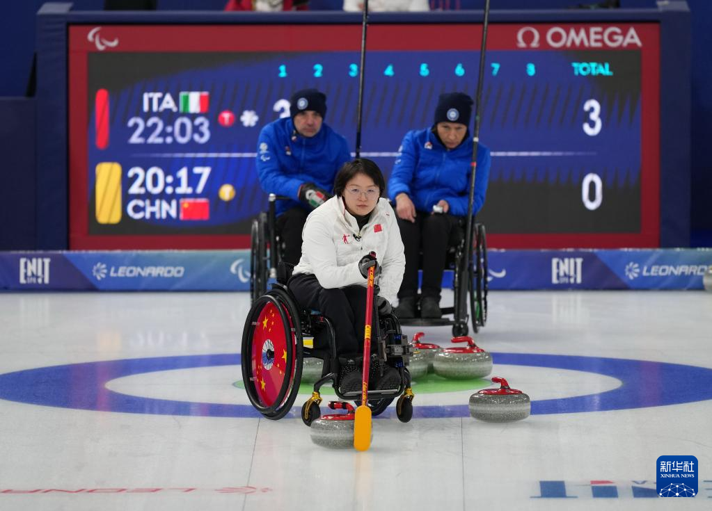 冬残奥会——轮椅冰壶混双循环赛：中国队胜意大利队(图7)